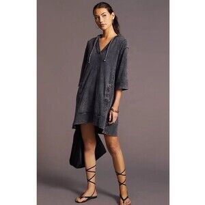 Free People Movement Spur Of The Moment Solid Hoodie Fade Black